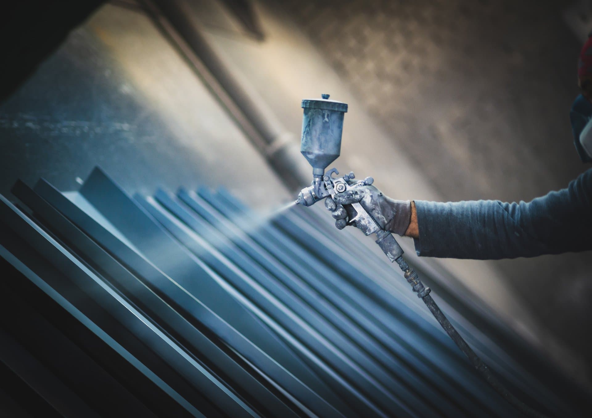 Aluminium profiles being finished - illustration